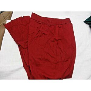 SIMPLY STYLED WOMENS SZ. 10 RED PANTS TAPERED LEG 95% COTTON 5% SPANDEX